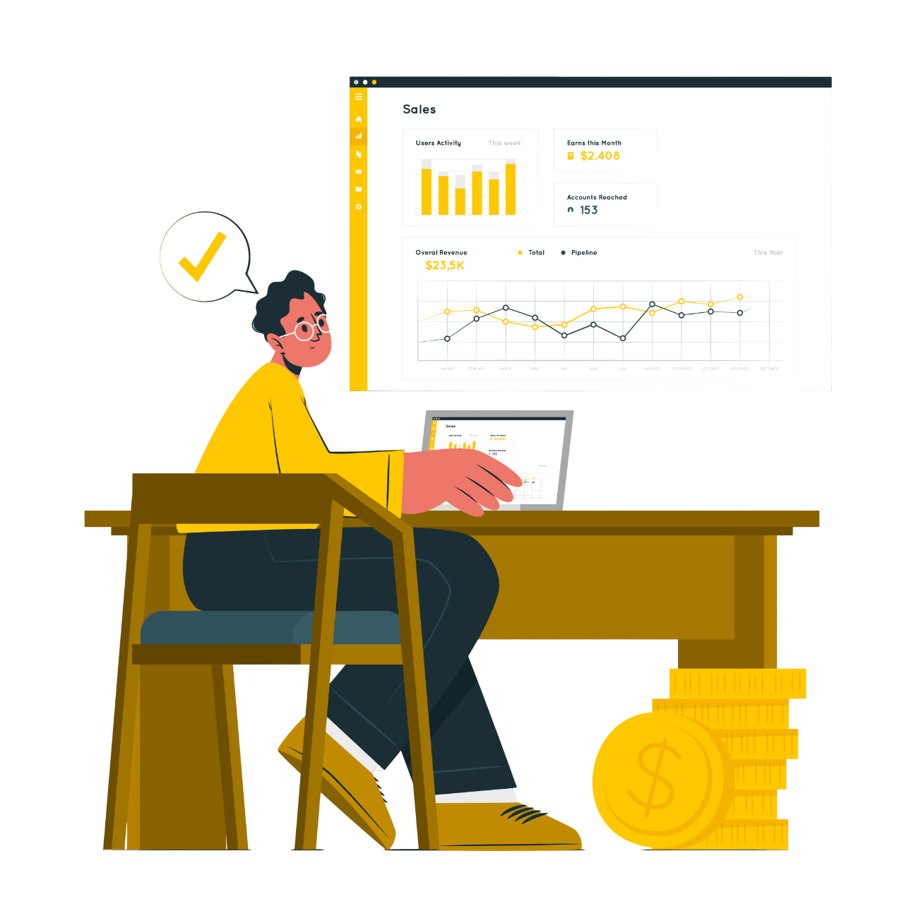 Analytics & Reporting Illustration